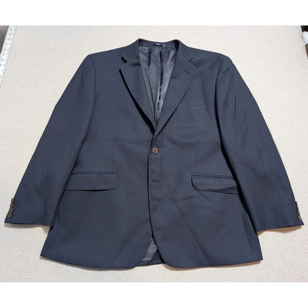 Charles Tyrwhitt Men's Blazer 46R Navy 100% Wool Classic Fit Coat Jacket
